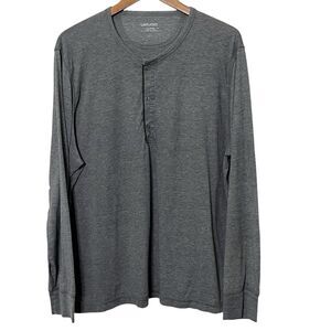 UnTuckit Ultrasoft Henley Long Sleeve Shirt Men’s Size XXL Gray Casual Top